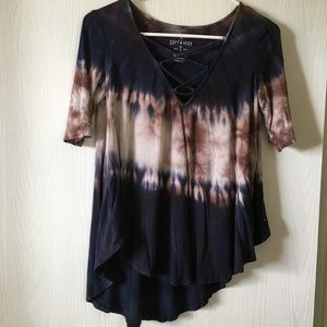 American Eagle tie-dye asymmetrical tunic top. Size XS.